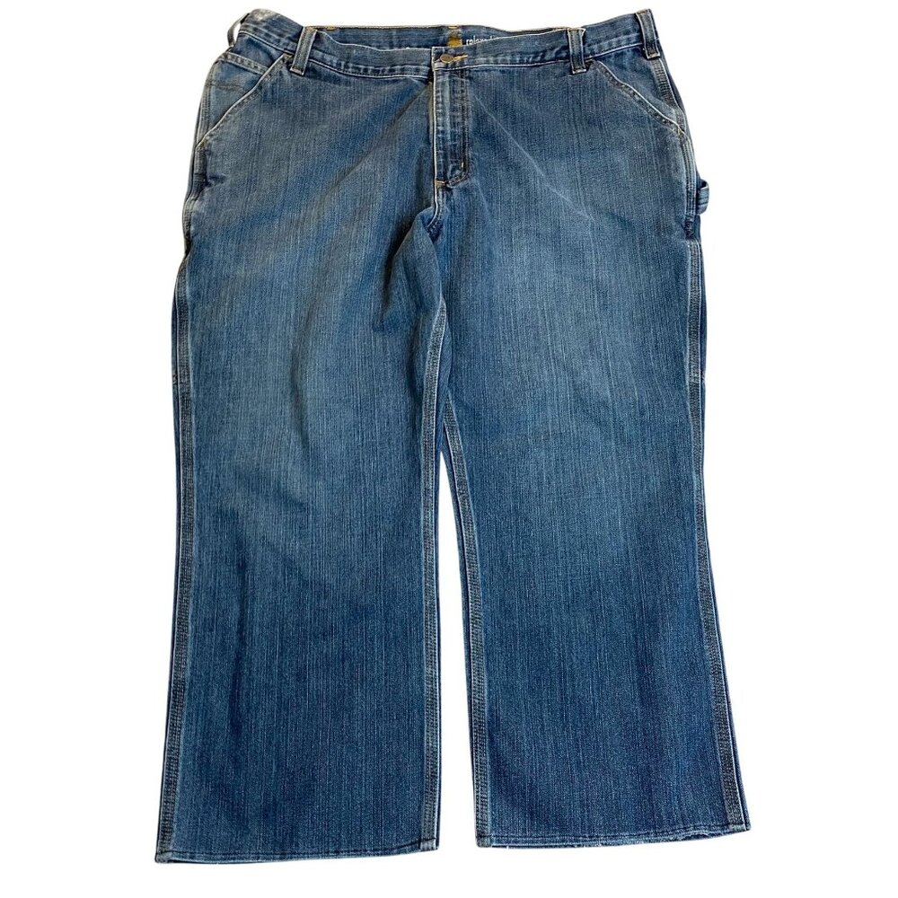 Carhartt Mens Carpenter Jeans 42x30 Hemmed to 41x24 Relaxed Fit Denim Straight